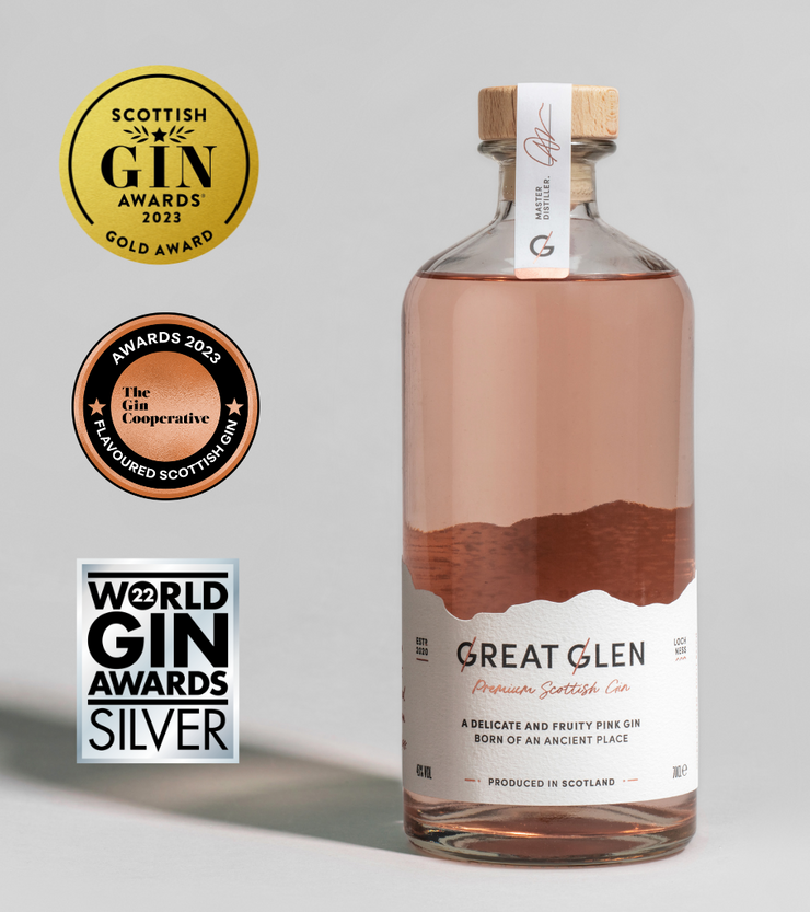 Great Glen Premium Scottish Pink Gin - 700ml Bottle