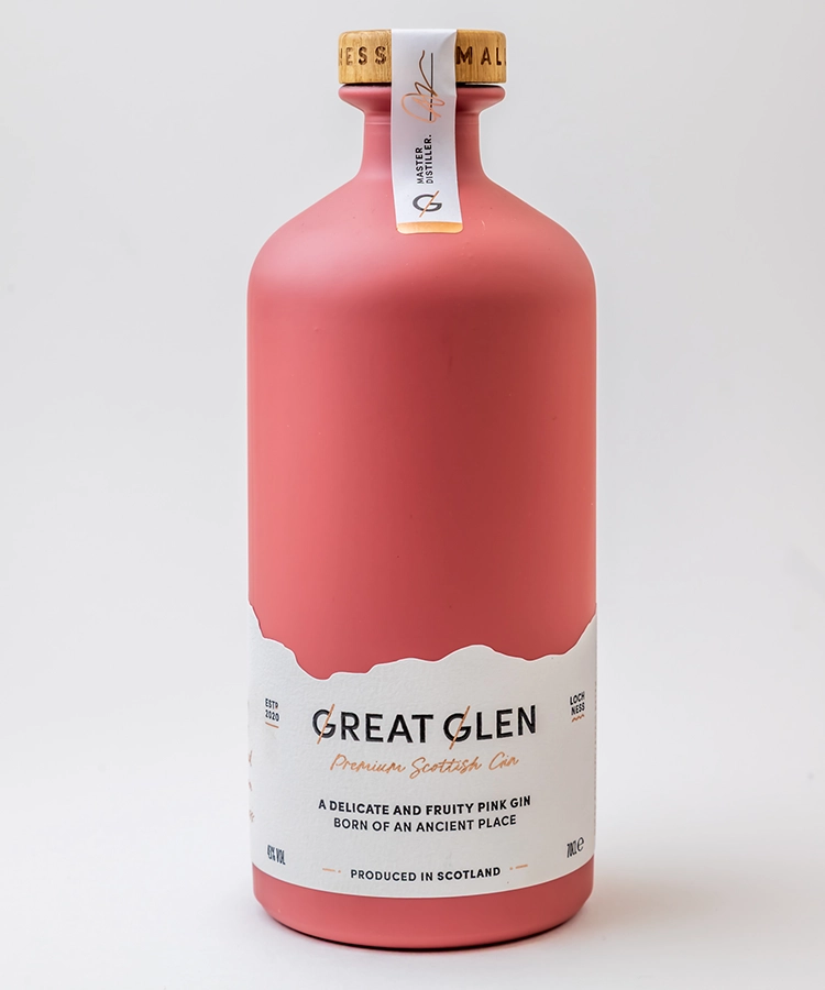 GREAT GLEN PREMIUM SCOTTISH PINK GIN - 700ML BOTTLE