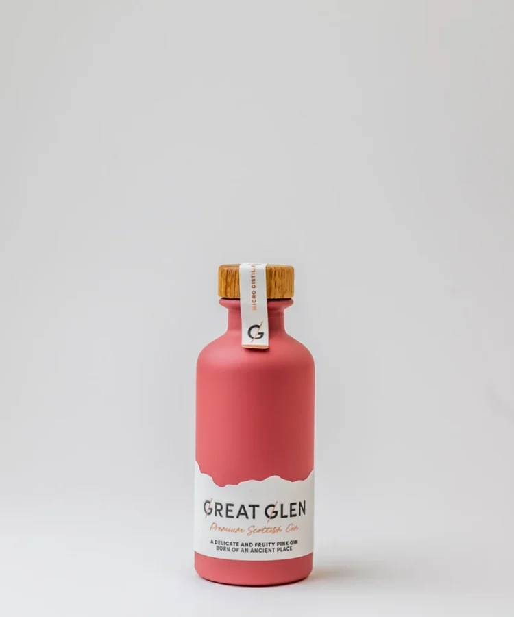 GREAT GLEN PREMIUM SCOTTISH PINK GIN – 100ML BOTTLE